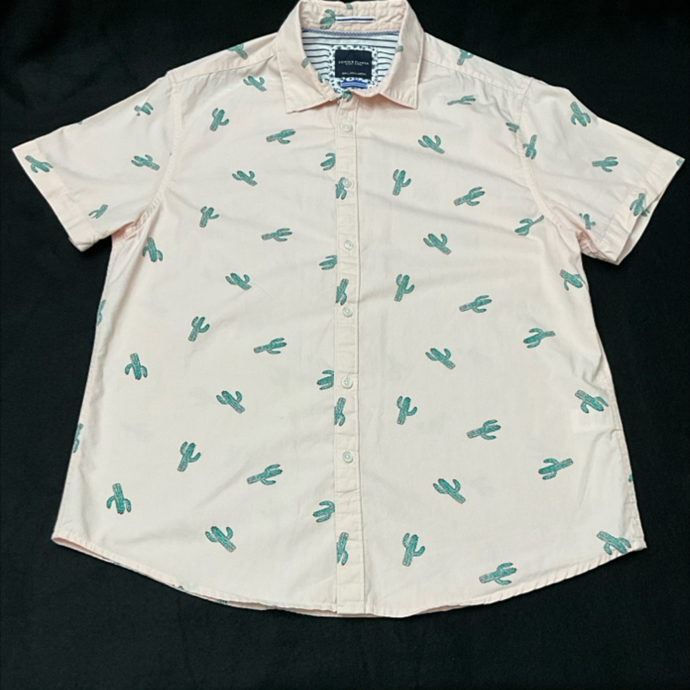 DENIM & FLOWERS MENS SHORT SLEEVE SHIRT